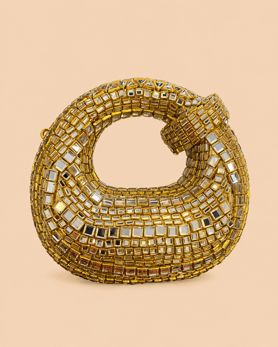 Luxury Gold Mirror Mosaic Handbag / Clutch Bag 0048M
