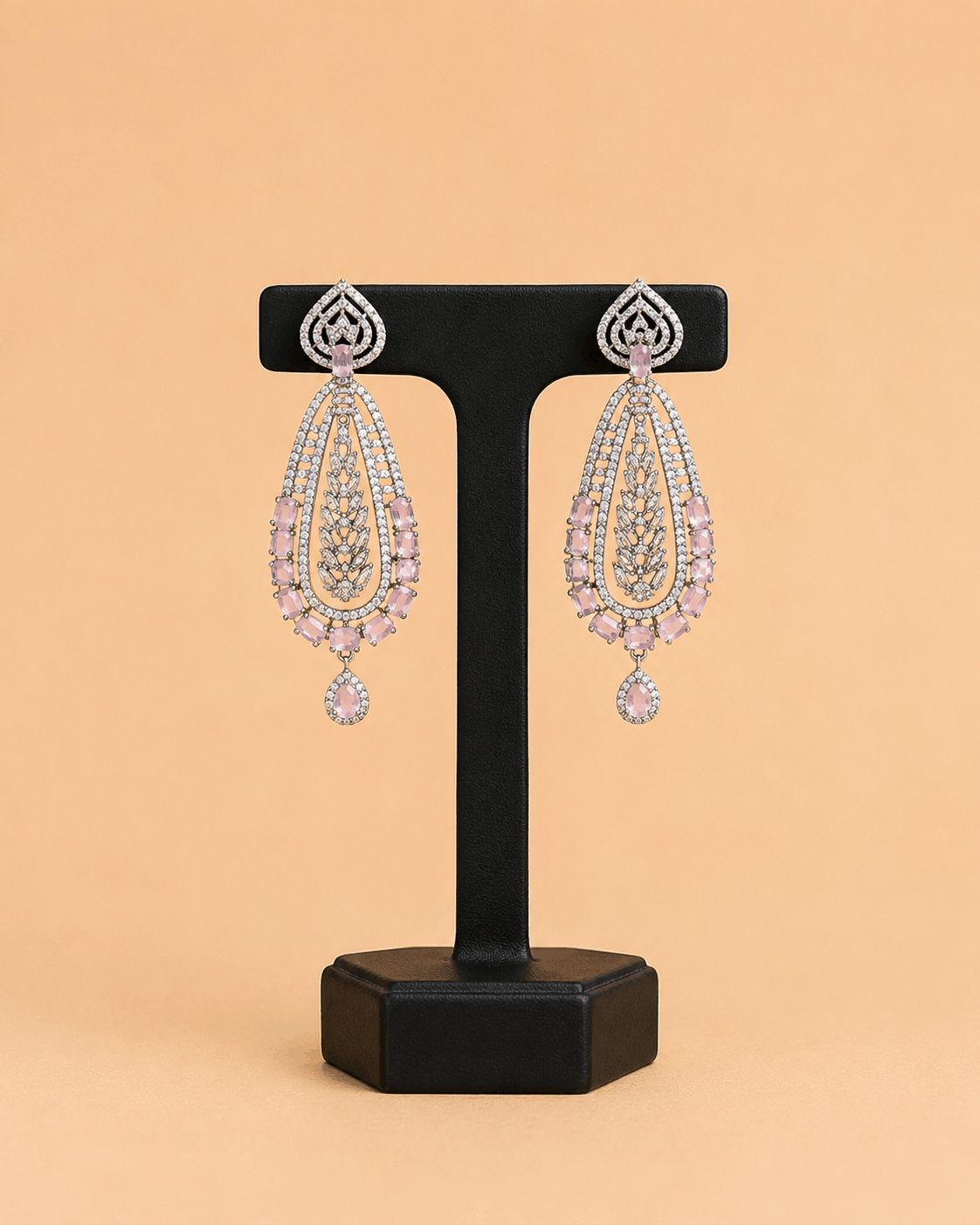 Regal Teardrop Crystal Chandelier Earrings – 0059M