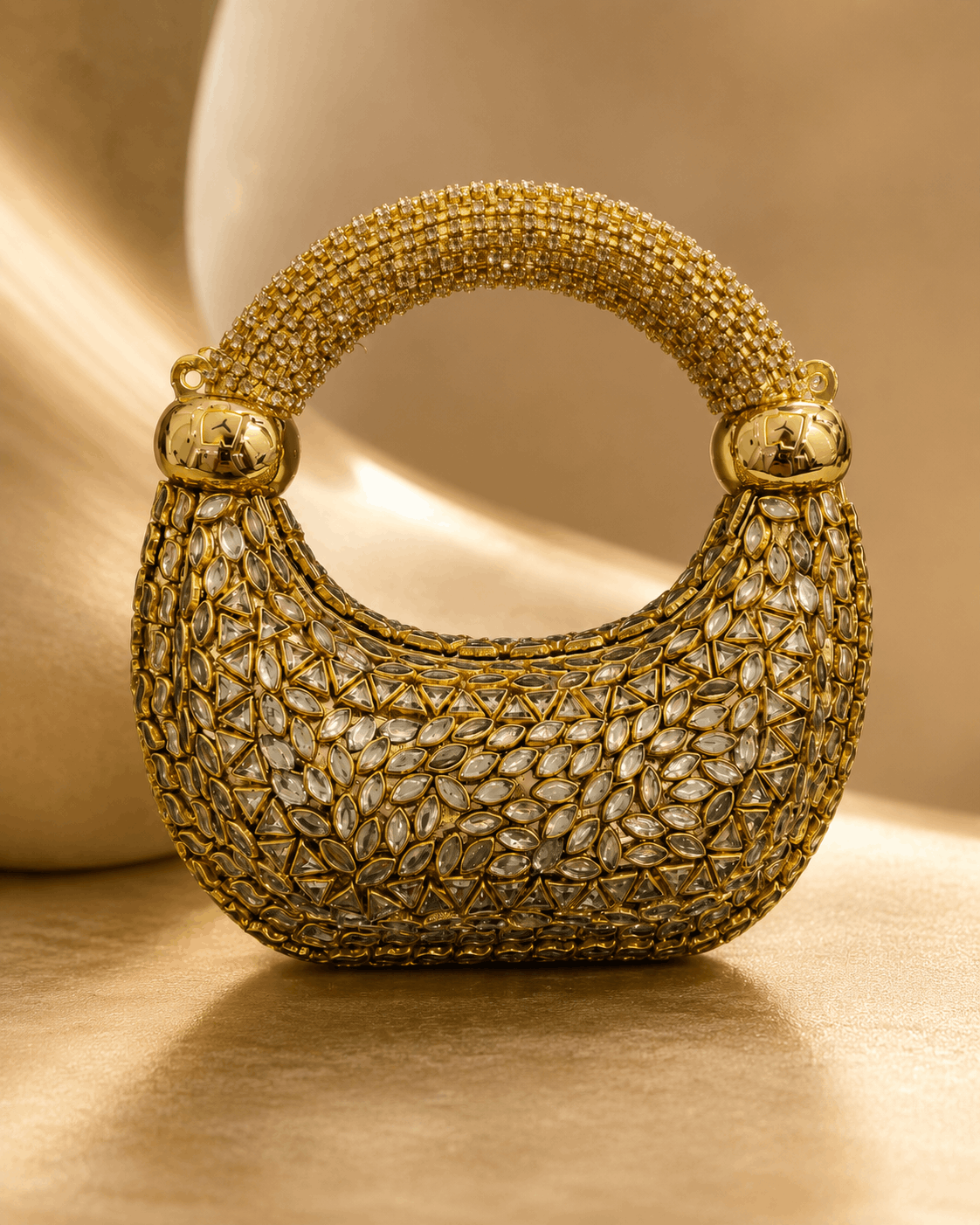 Luxury Gold Crystal Handbag / Bridal Clutch Bag 0049M