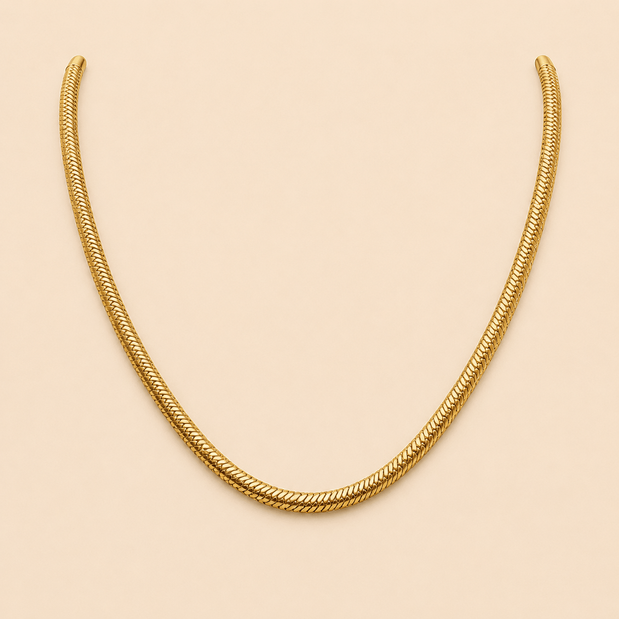 Classic Gold Snake Chain Necklace – Elegant Minimal Necklace 0031M