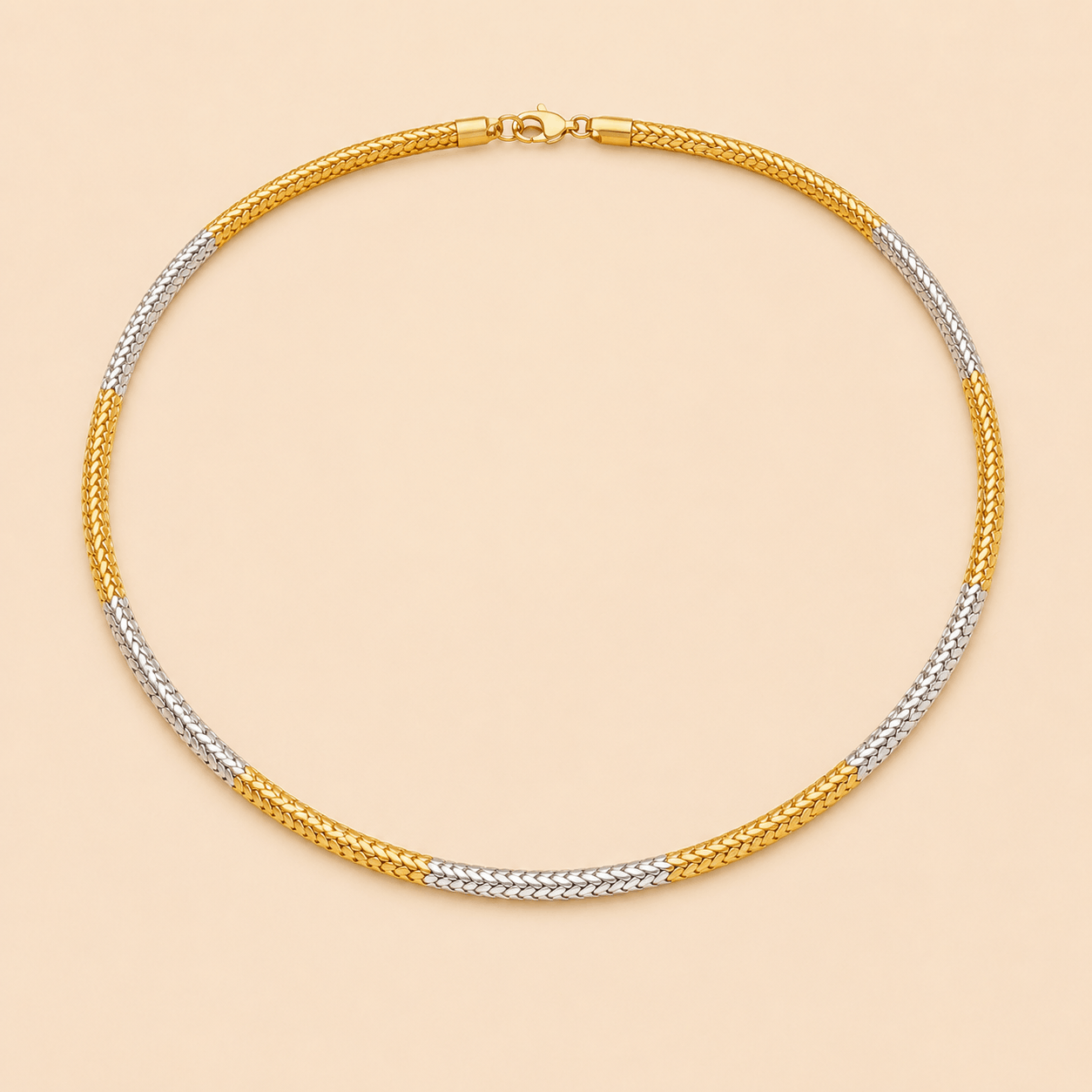 Elegant Dual-Tone Gold & Silver Chain 0032M