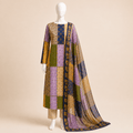 Midnight Mosaic Patchwork Lawn 2-piece Suit with Chiffon Dupatta – 0118M