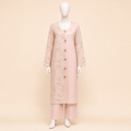 Blush Pearl Patchwork Embroidered Two-Piece Lawn Suit – 0090M