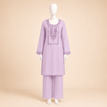 Elegant Lilac Handmade Embroidered with sequence 2-Piece LawnSuit – 0113M