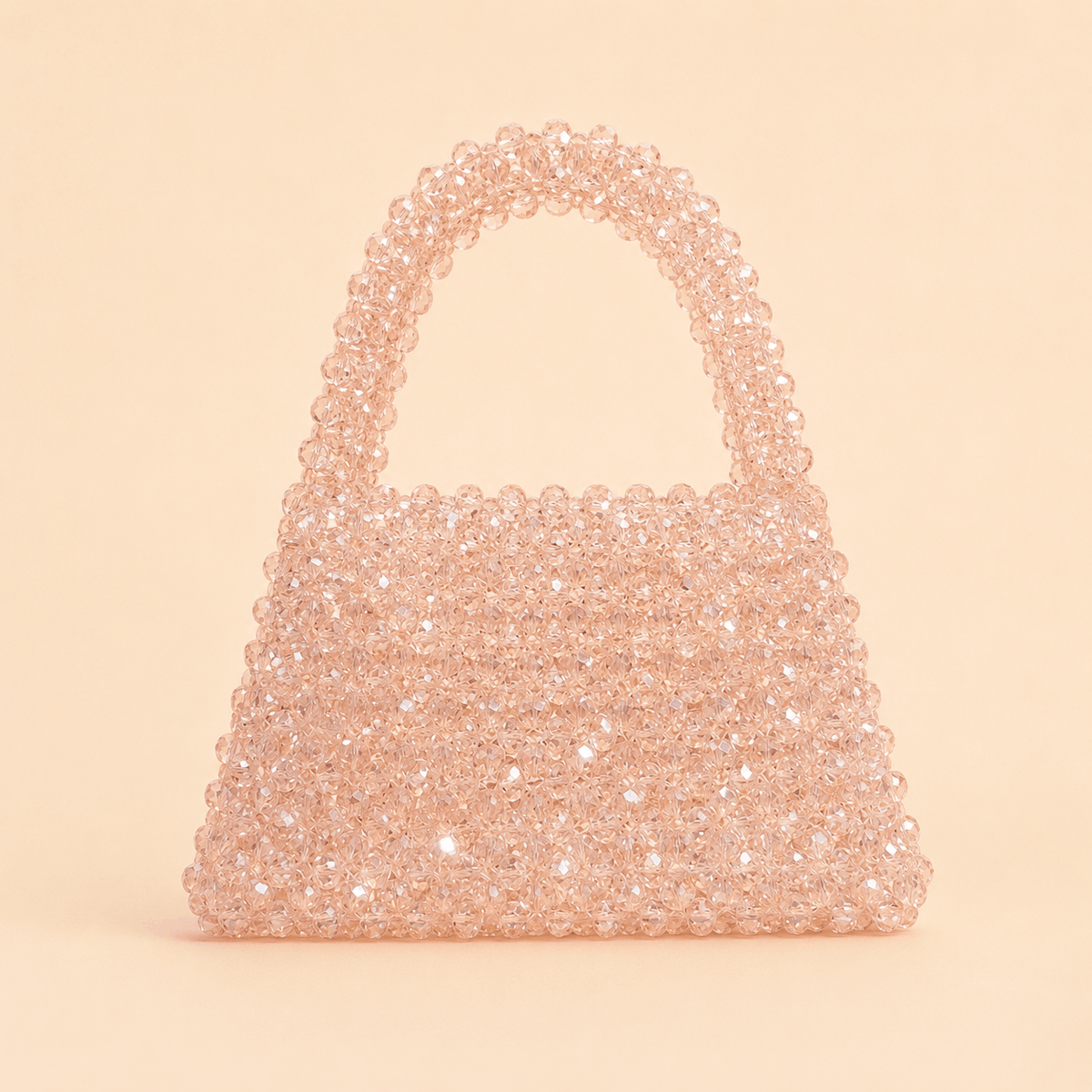 Champagne Blush Crystal Beaded Mini Handbag – 0109M