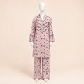 Blush Pink Geometric Print Co-Ord Lawn Set – 0087M
