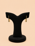 Elegant Black Stone Bar Earrings – SKU: 0043M
