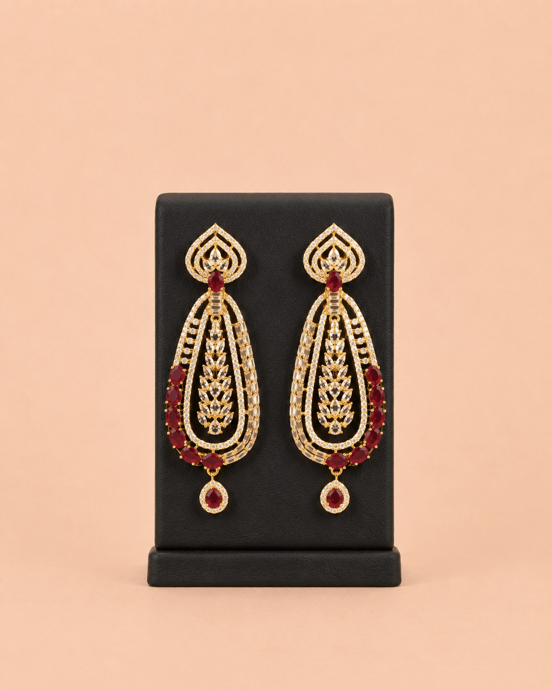 Regal Teardrop Crystal Chandelier Earrings – 0059M