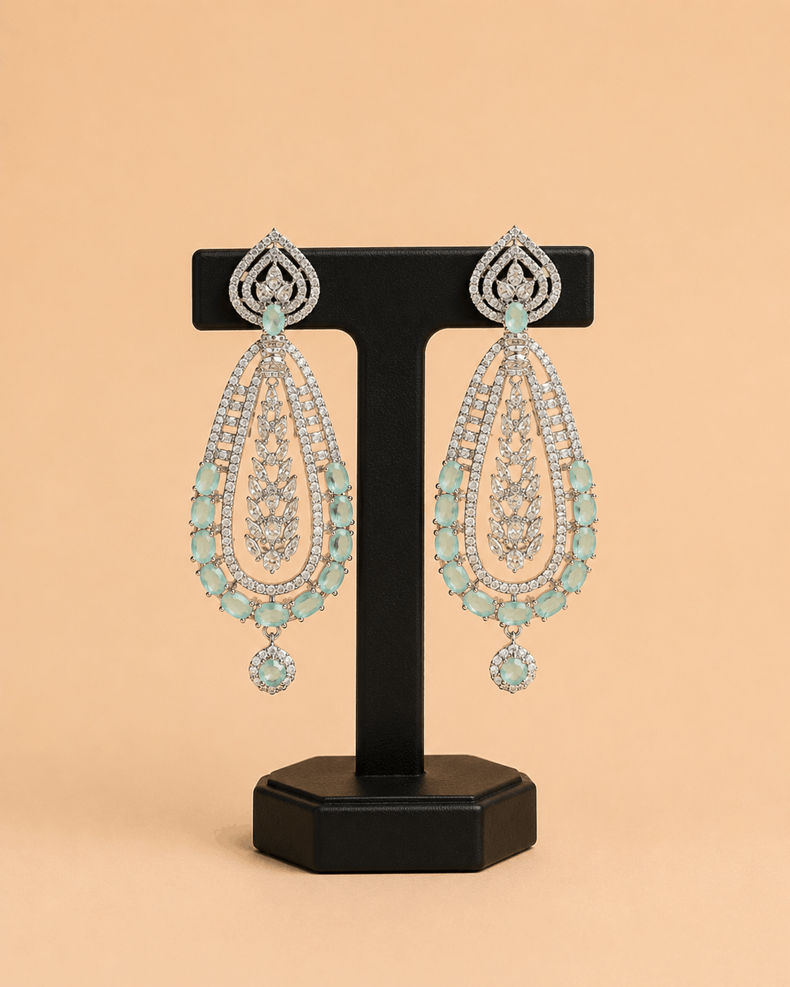 Regal Teardrop Crystal Chandelier Earrings – 0059M