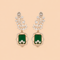 Luxury Chandelier Earrings with Crystal Floral Detailing 0047M