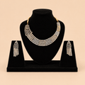 Royal Cascading Crystal Choker Necklace & Earrings Set – 0038M