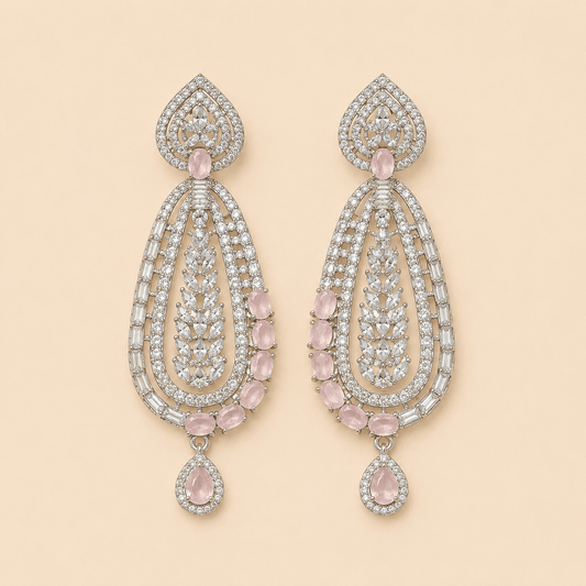 Regal Teardrop Crystal Chandelier Earrings – 0059M