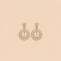 Radiant Halo Crystal Chandelier Earrings – Gold Tone 0063M