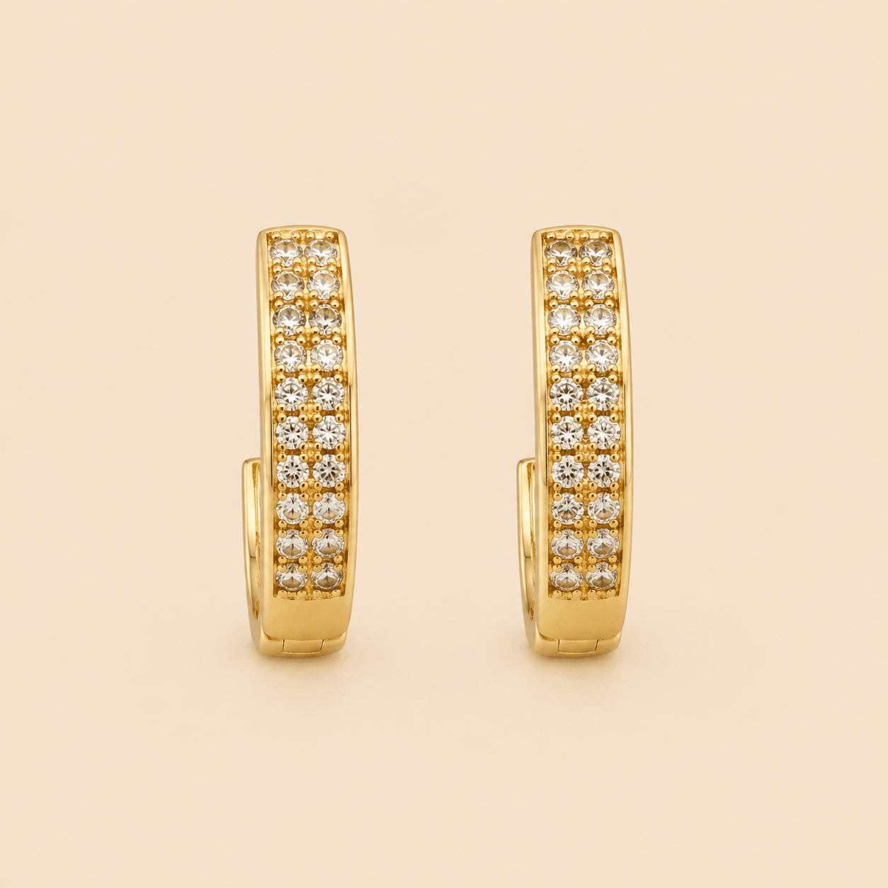 Assorted Crystal Pavé Half-Hoop Earrings Set – Gold & Silver Tone 0065M