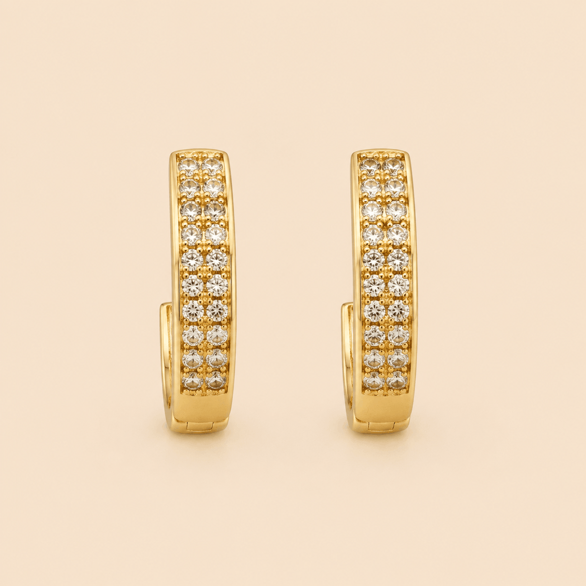 Assorted Crystal Pavé Half-Hoop Earrings Set – Gold & Silver Tone 0065M