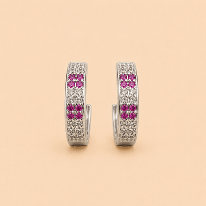 Assorted Crystal Pavé Half-Hoop Earrings Set – Gold & Silver Tone 0065M