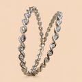 Silver Spiral Crystal Metal Bangles – SKU 0017M