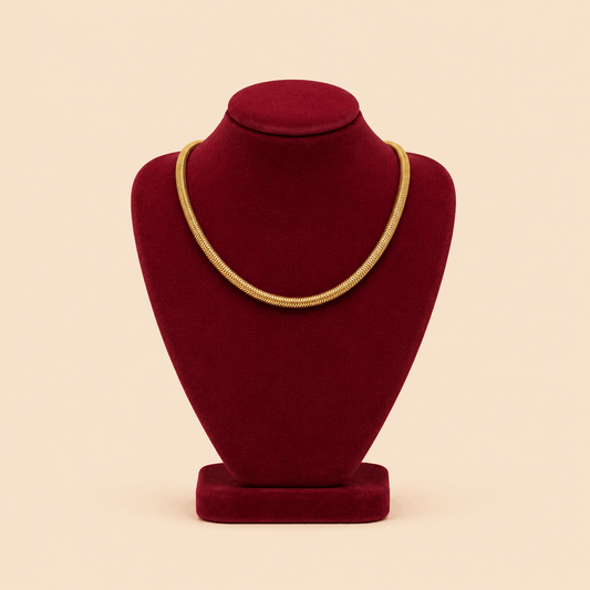 Classic Gold Snake Chain Necklace – Elegant Minimal Necklace 0031M
