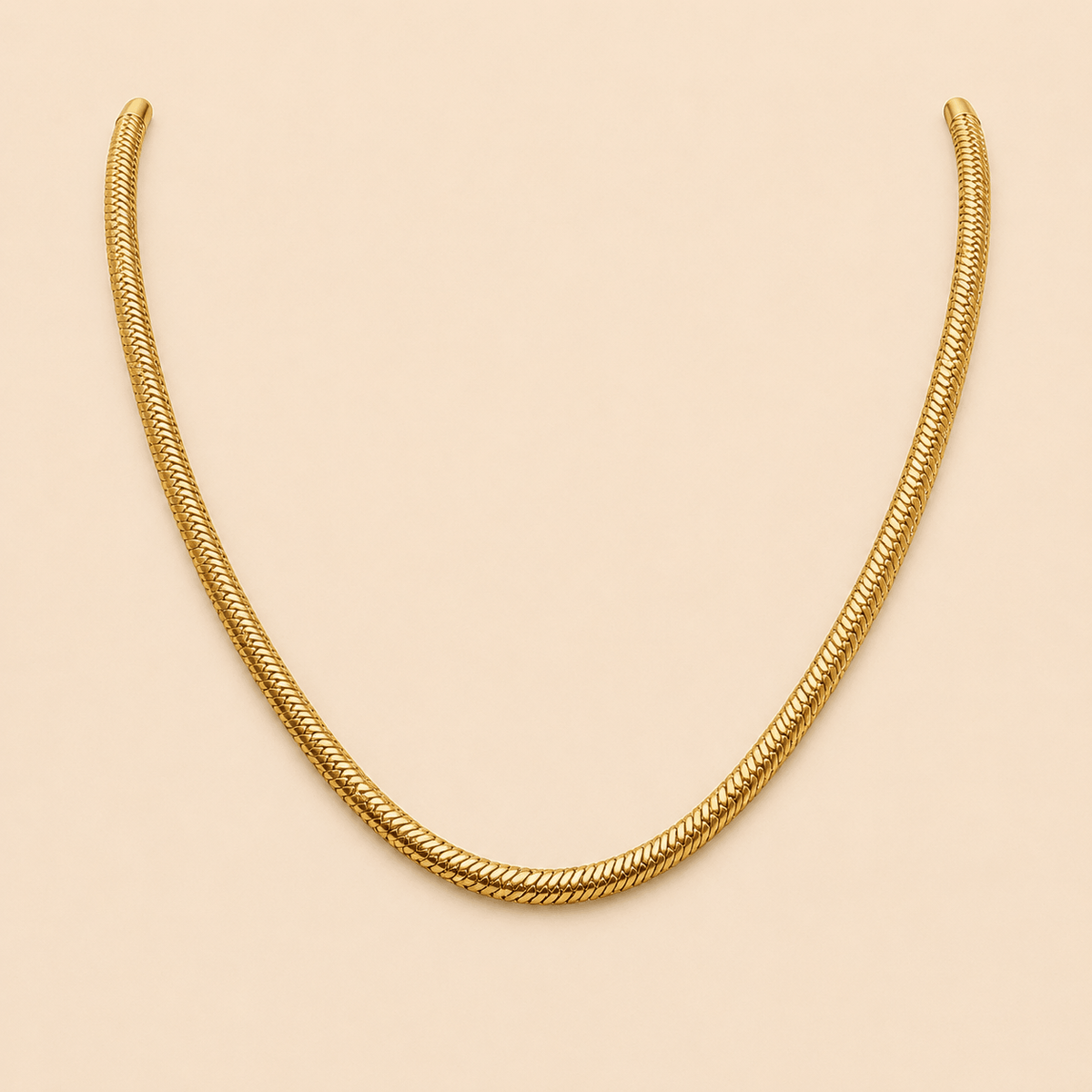 Classic Gold Snake Chain Necklace – Elegant Minimal Necklace 0031M