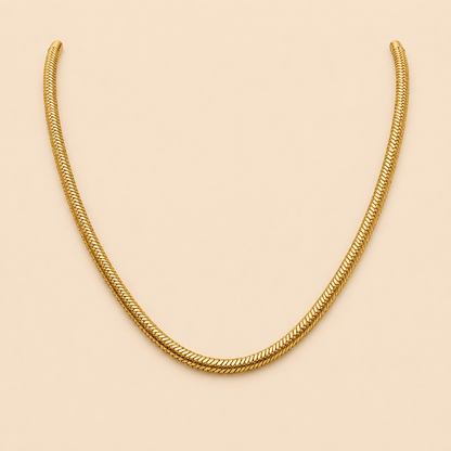 Classic Gold Snake Chain Necklace – Elegant Minimal Necklace 0031M