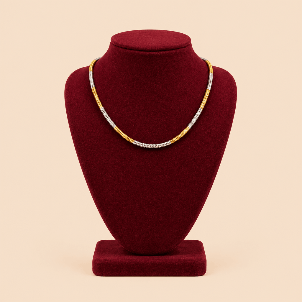 Elegant Dual-Tone Gold & Silver Chain 0032M