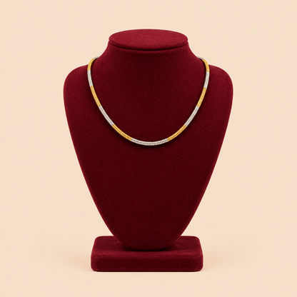 Elegant Dual-Tone Gold & Silver Chain 0032M