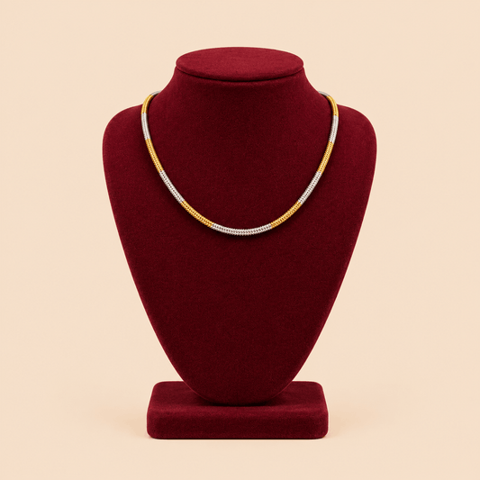 Elegant Dual-Tone Gold & Silver Chain 0032M