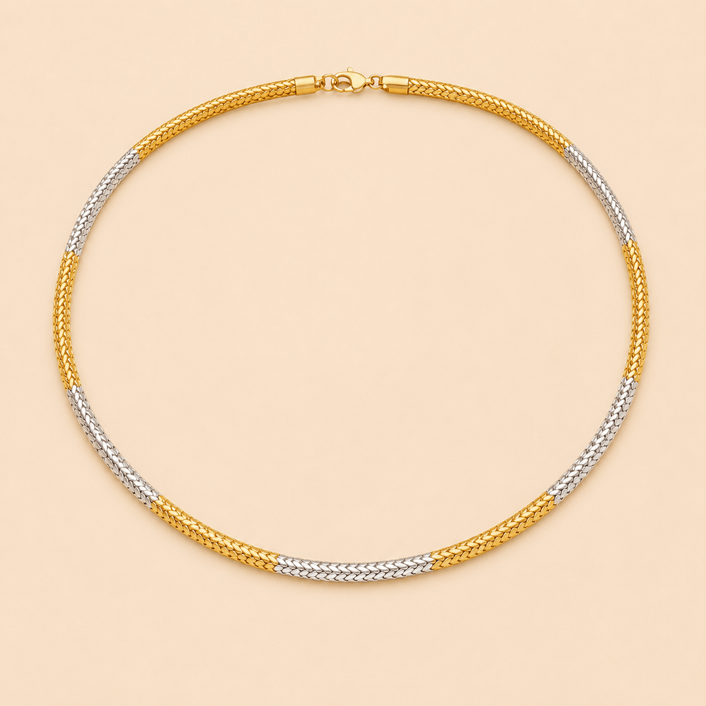 Elegant Dual-Tone Gold & Silver Chain 0032M