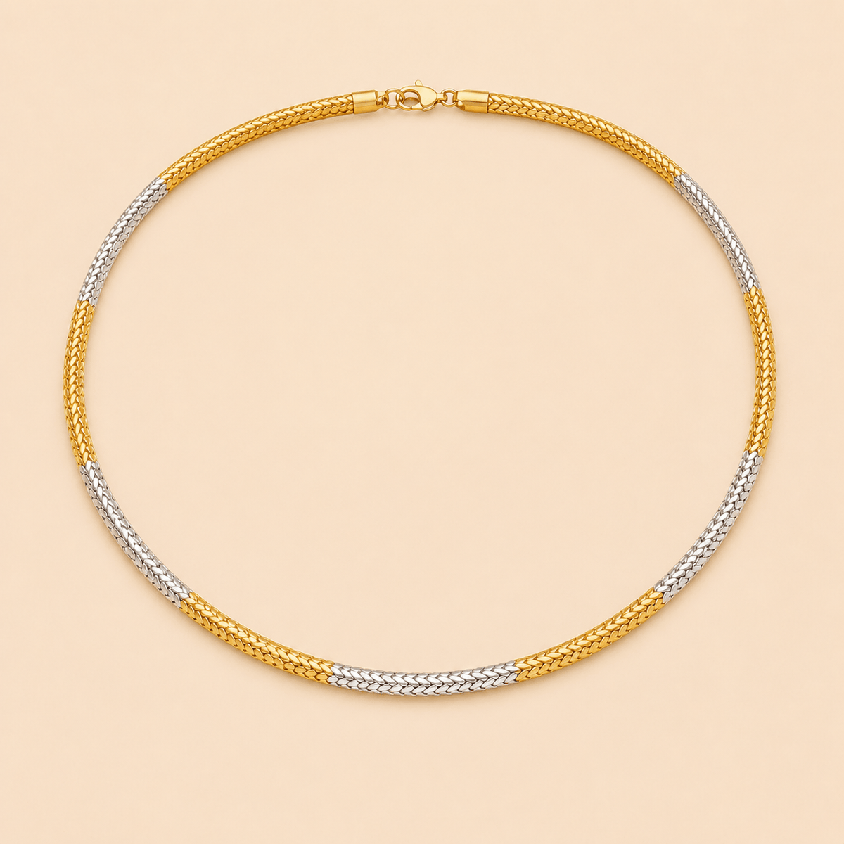 Elegant Dual-Tone Gold & Silver Chain 0032M