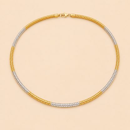 Elegant Dual-Tone Gold & Silver Chain 0032M