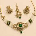 Emerald Kundan Pearl Bridal Jewellery Set – 0131M
