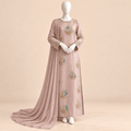 Blush Aura – Luxury Dusty Pink Embellished 3-Piece Suit with Multicolour Handwork | SKU 0168M (Unstitched)