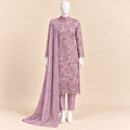 Mauve Blossom – Luxury Floral Embroidered 3-Piece Formal Suit – 0178M (Unstitched)